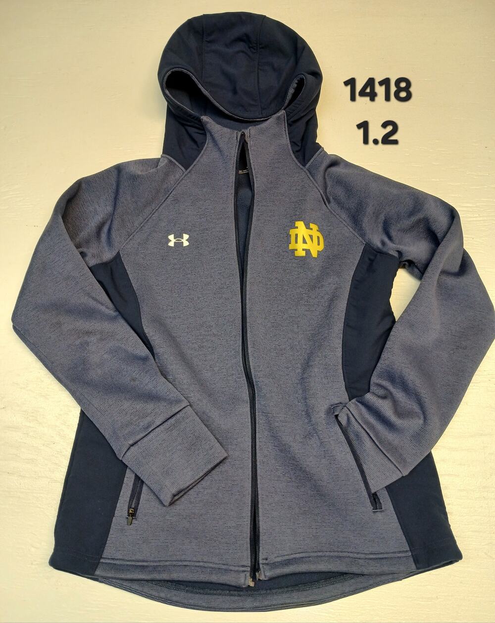 Under Armour (Small) Navy Blue Notre Dame University Jacket